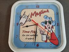 Hallmark Maxine Time Flies Go See Where It Went Vintage  Wall Clock Tested picture