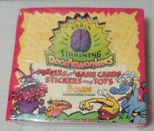 1996 Brain Straining Doodlewonkers Trading Card Sealed Box Puzzles Games Sticker picture