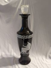 1958 Jim Beam Liquor Decanter, Roman Warrior Design, Black/White,#D334 PRE-OWNED picture