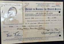 HOLOCAUST JEWISH PASSPORT CERTIFICARTE to USA from GERMANEY 1935 ISRAEL picture