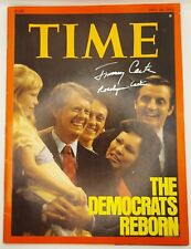 President Jimmy Carter First Lady Rosalynn Carter Signed Time Magazine picture