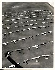 GA142 1953 Original Photo UNUSUAL PARKING PATTERN DAYTON'S COX AIRPORT PLANES picture