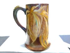 Vintage M R France Limoges Artist Signed Hand Painted Corn Tankard Mug picture