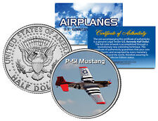 P-51 MUSTANG * Airplane Series * JFK Kennedy Half Dollar Colorized US Coin picture