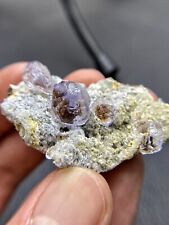 Rare！22.4g natural abnormal brown core transparent polyhedron fluorite, Fujian picture