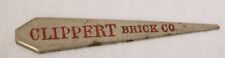 Vintage George H. Clippert Brick Co Detroit Advertising Metal Letter Opener picture