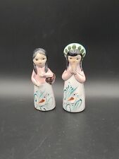 Vintage Mexican Pottery Hand Painted Women Girl Villager Birds picture