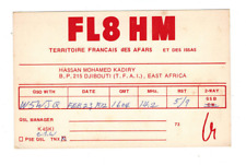 Ham Radio Vintage QSL Card      FL8HM 1972 DJIBOUTI, EAST AFRICA picture