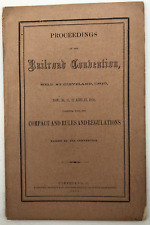 1858 Proceedings Of The Railroad Convention Cleveland OH Rules/Regulations 19 pg picture