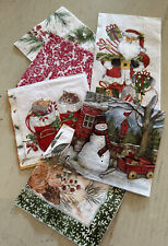 Set of 12 Christmas Holiday Napkins - Decoupage, Junk Journals - Various Designs picture