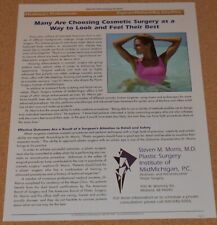 1998 Print Ad Cosmetic Surgery Dr Morris Midland Saginaw Bay City Flint lady her picture