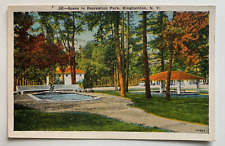 ca 1920s NY Postcard Binghamton New York Scene in Recreation Park scenic vintage picture