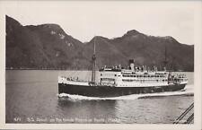 RPPC Postcard Ship SS Denali Inside Passage Route Alaska AK  picture