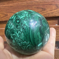 423g TOP Natural Malachite Quartz Polished Sphere Crystal Energy Ball Decor picture