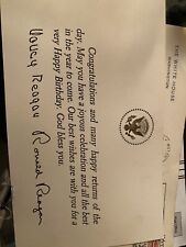 Signed Card From Nancy And Ronald Regan picture
