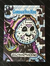 2022 Garbage Pail Kids Book Worms Sketch 1/1 Moreno Jason Voorhees Friday 13th picture
