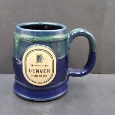 Denver Mug Club Colorado Coffee Mug Cup Stoneware Sunset Hill Blue picture