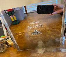 Patron Tequila Mirrored Acrylic Ice Bucket Cooler Etched Logo 16x11x9.75 Large picture