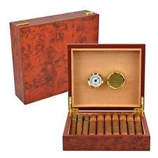 Humidor- Cigar Boxes for 15-25 Cigars- Cigar Humidor with Cherry Finish- Hygr... picture