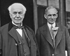 Famous Inventors HENRY FORD and THOMAS EDISON Glossy 8x10 Photo Genius Print picture
