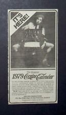Cocaine Calendar (Depicting The Love Of Cocaine) 1978 Mini Poster Type Ad picture