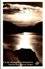 Vtg Moonlight from Mitchell Point Columbia River Highway OR RPPC Sawyer Postcard picture