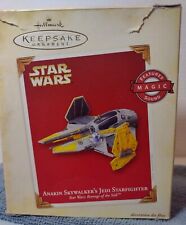 2005 Star Wars Hallmark Ornament Anakin Skywalker Jedi Starfighter Magic Sound picture