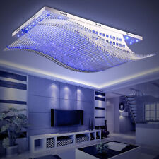 Crystal LED Ceiling Light w/ Remote 4 Color Changing Flush Mount Chandelier NEW picture