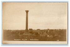 c1920's Bird's Eye View Of Pompey's Pillar Alexandria Egypt RPPC Photo Postcard picture