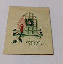 Antique Seasons Greetings Card FOREMAN STATE NATIONAL BANK CHICAGO 3.5