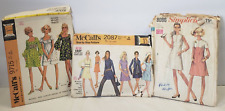 Vintage 1969 Pattern Lot of 3-McCalls 9715  2087 Simplicity 8086 Misses 10 -CUT picture
