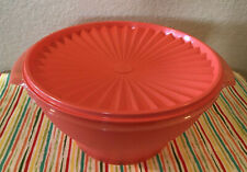 Tupperware Vintage Style Servalier Bowl 17 Cups Mixing Salad Bowl Guava New  picture
