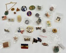 Lot of 32 Vintage Pins Pinbacks VFW Veterans of Foreign Wars Vets POW 🇺🇸 picture