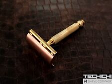 Gillette Ball End Tech Gold Vintage Double Edge Safety Razor picture