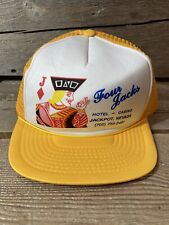 Vtg Four Jacks Hotel & Casino Trucker Hat Snapback Cap Jackpot Nevada Yellow picture