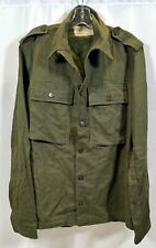 Dutch Army HBT Fatigue Shirt Jacket Herring Bone Twill OD Green Size XL picture