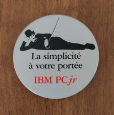 Vintage 1980s IBM PCjr Charlie Chaplin La simplicité a votre porteé Pinback picture