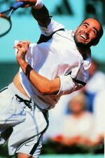 Vintage Press Photo Tennis, Agassi, Open By France, 1999, print picture