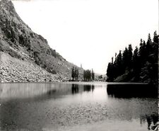 LD295 1957 Original Photo LAKE VALHALLA BEAUTIFUL MOUNTAIN LAKE OF THE CASCADES picture