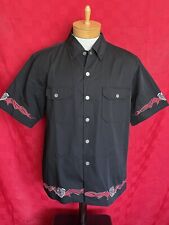 NEW NOS Vintage SEWN Biker Button Down Shirt Tribal V Twin Engine Shirt Harley picture