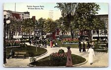 Postcard Public Square Park in Wilkes-Barre Pennsylvania PA c.1914 picture