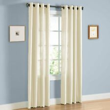 Light filtering semi sheer curtain same color both sides seen through 2 panels picture