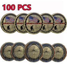100PC US Military Veteran Stand for The Flag Kneel for The Fallen Challenge Coin picture