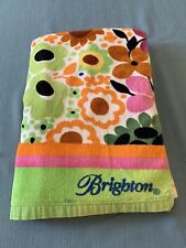 Brighton Beach Towel Vibrant Retro Floral 100% Cotton 35”X 62” Retired picture