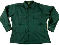 HQ Issue Shirt Mens XL US Military Grid Style Green 4 Pockets Button Up Hunting picture