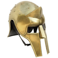 Medieval Gladiator Arena Brass Spike Helmet Metallic One Size viking helmet picture