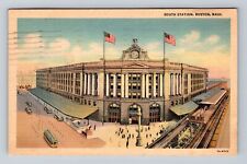 Boston MA-Massachusetts, South Station, Antique, Vintage c1943 Postcard picture