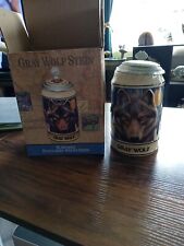 Budweiser Endangered Species Series 1994 Gray Wolf Stein With Box picture