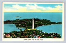 Put In Bay OH-Ohio, Aerial Of Town Area, Antique, Vintage Souvenir Postcard picture