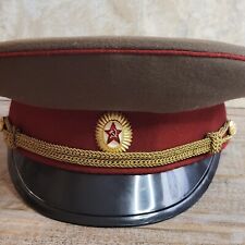 Vintage Soviet Russian Military Rifle Officer Visor Cap Hat USSR Size 57 picture